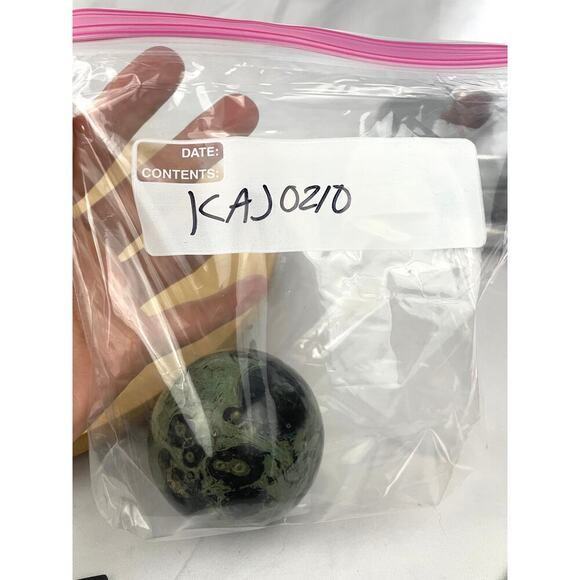 Kambaba Jasper Natural Stone Crystal Quartz Ball 372g Healing Sphere 63mm - Picture 14 of 14